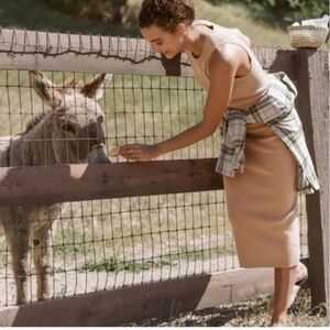 Jenni Kayne Sleeveless Sweater Dress - Camel - S